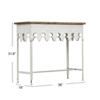Table basse Glam dorée en métal avec plateau en verre et étagère miroir – Salon moderne
