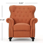 Fauteuil inclinable en tissu clouté capitonné – Cadre en bouleau, capacité de 136 kg