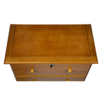 Commode 5 tiroirs Jumbo 100 % bois massif avec serrure – Poignées en métal ou en bois