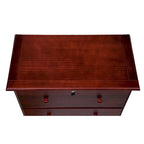 Commode 5 tiroirs Jumbo 100 % bois massif avec serrure – Poignées en métal ou en bois