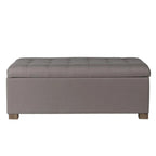 Banc de rangement en velours capitonné avec charnières de sécurité – Salon et chambre à coucher