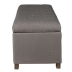 Banc de rangement en velours capitonné avec charnières de sécurité – Salon et chambre à coucher