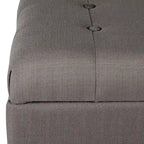 Banc de rangement en velours capitonné avec charnières de sécurité – Salon et chambre à coucher