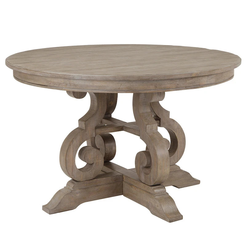 The Gray Barn Manderley Traditional Dove Tail Grey 48-inch Round Dining Table - dove tail grey - dove tail grey