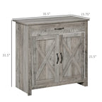 Meuble de rangement 32" style porte de grange – Buffet, pour salon ou entrée