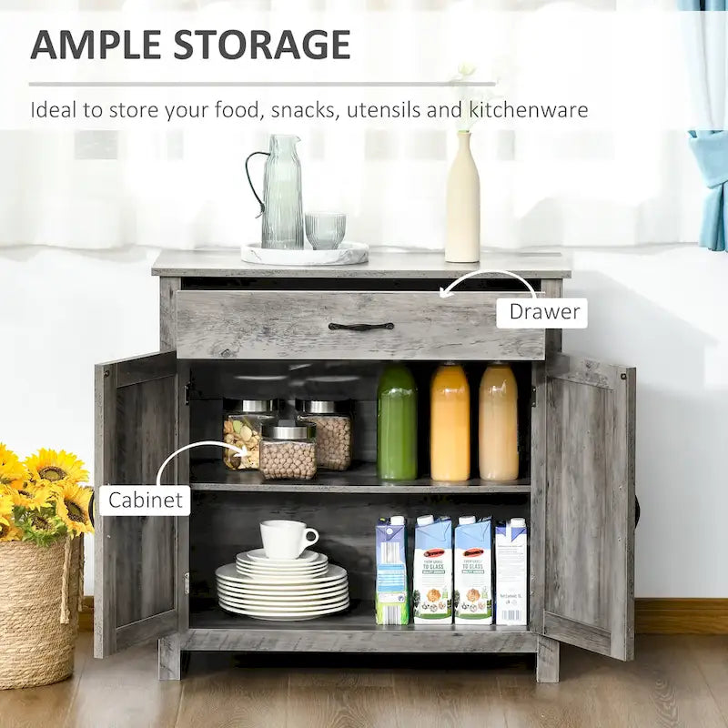 Meuble de rangement 32" style porte de grange – Buffet, pour salon ou entrée