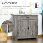 Meuble de rangement 32" style porte de grange – Buffet, pour salon ou entrée