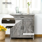 Meuble de rangement 32" style porte de grange – Buffet, pour salon ou entrée