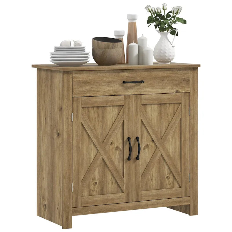 Meuble de rangement 32" style porte de grange – Buffet, pour salon ou entrée