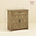 Meuble de rangement 32" style porte de grange – Buffet, pour salon ou entrée