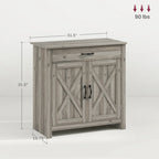 Meuble de rangement 32" style porte de grange – Buffet, pour salon ou entrée