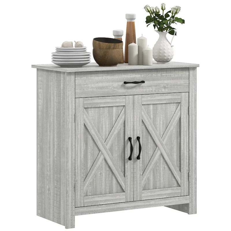 Meuble de rangement 32" style porte de grange – Buffet, pour salon ou entrée