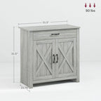 Meuble de rangement 32" style porte de grange – Buffet, pour salon ou entrée