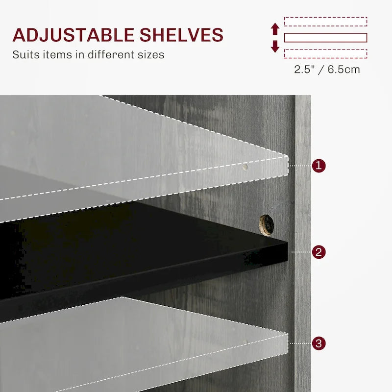 Meuble de rangement 32" style porte de grange – Buffet, pour salon ou entrée
