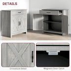 Meuble de rangement 32" style porte de grange – Buffet, pour salon ou entrée