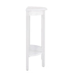 Console demi-lune contemporaine avec étagère inférieure – 3 coloris, MDF
