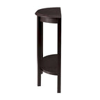 Console demi-lune contemporaine avec étagère inférieure – 3 coloris, MDF
