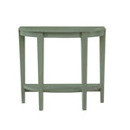 Console demi-lune contemporaine avec étagère inférieure – 3 coloris, MDF