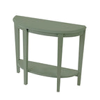 Console demi-lune contemporaine avec étagère inférieure – 3 coloris, MDF