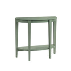 Console demi-lune contemporaine avec étagère inférieure – 3 coloris, MDF