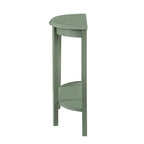 Console demi-lune contemporaine avec étagère inférieure – 3 coloris, MDF