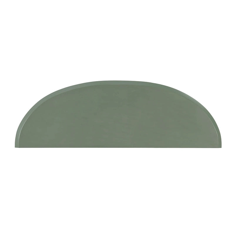 Console demi-lune contemporaine avec étagère inférieure – 3 coloris, MDF