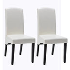 Chaise de salle à manger moderne en similicuir, 2 pièces