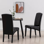 Chaise de salle à manger moderne en similicuir, 2 pièces