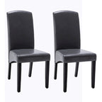 Chaise de salle à manger moderne en similicuir, 2 pièces