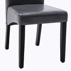 Chaise de salle à manger moderne en similicuir, 2 pièces