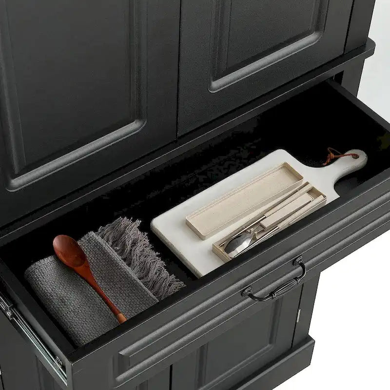 Meuble de cuisine autoportant de 180 cm avec tiroir et étagères réglables, 2 portes