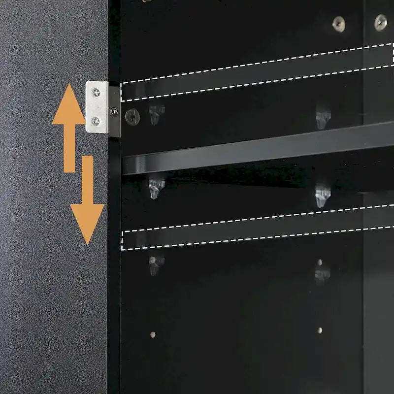 Meuble de cuisine autoportant de 180 cm avec tiroir et étagères réglables, 2 portes
