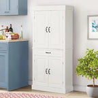 Meuble de cuisine autoportant de 180 cm avec tiroir et étagères réglables, 2 portes