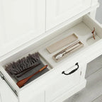 Meuble de cuisine autoportant de 180 cm avec tiroir et étagères réglables, 2 portes