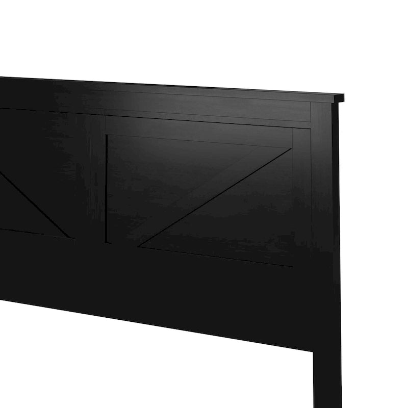 Tête de lit en panneaux de bois massif de style campagnard – Style porte de grange, Lit simple/double/grand lit