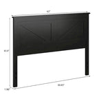 Tête de lit en panneaux de bois massif de style campagnard – Style porte de grange, Lit simple/double/grand lit