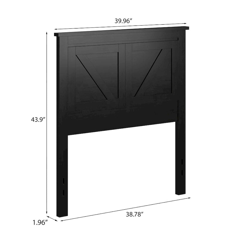 Tête de lit en panneaux de bois massif de style campagnard – Style porte de grange, Lit simple/double/grand lit
