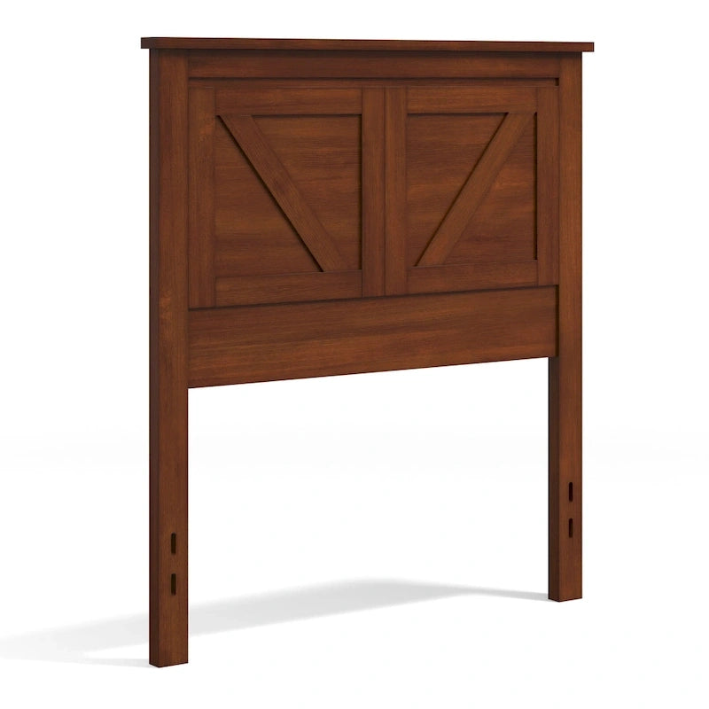Tête de lit en panneaux de bois massif de style campagnard – Style porte de grange, Lit simple/double/grand lit