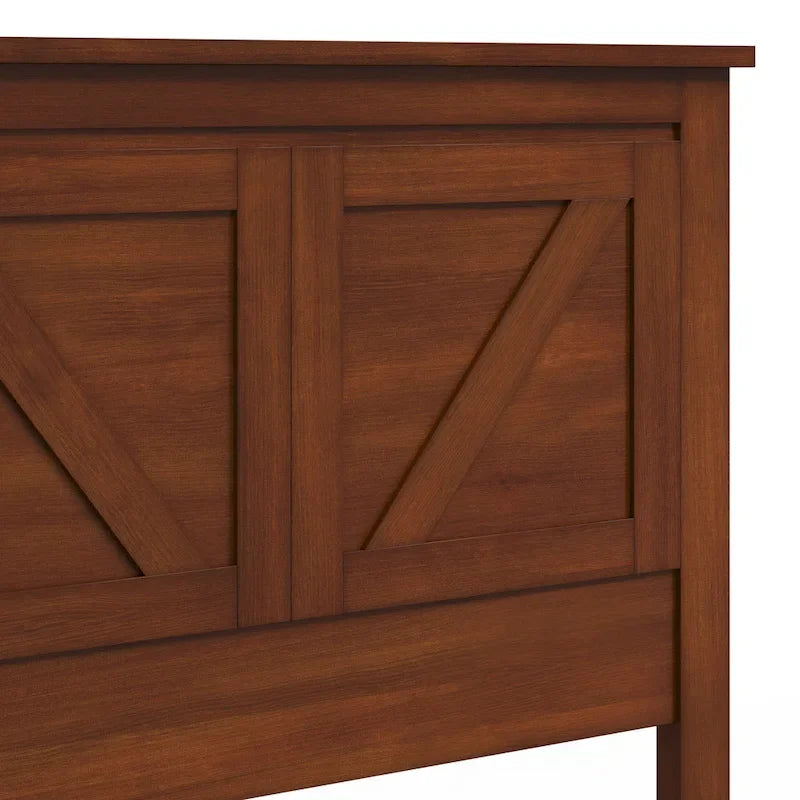 Tête de lit en panneaux de bois massif de style campagnard – Style porte de grange, Lit simple/double/grand lit