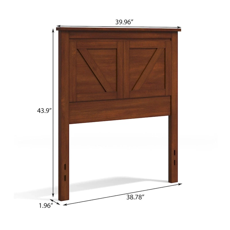 Tête de lit en panneaux de bois massif de style campagnard – Style porte de grange, Lit simple/double/grand lit