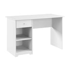 Bureau d'ordinateur de 48 W avec rangement pour bureau à domicile – Style transitionnel, tiroir-boîte