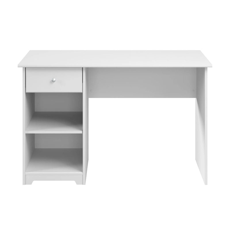 Bureau d'ordinateur de 48 W avec rangement pour bureau à domicile – Style transitionnel, tiroir-boîte