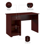 Bureau d'ordinateur de 48 W avec rangement pour bureau à domicile – Style transitionnel, tiroir-boîte