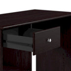 Bureau d'ordinateur de 48 W avec rangement pour bureau à domicile – Style transitionnel, tiroir-boîte