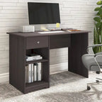 Bureau d'ordinateur de 48 W avec rangement pour bureau à domicile – Style transitionnel, tiroir-boîte