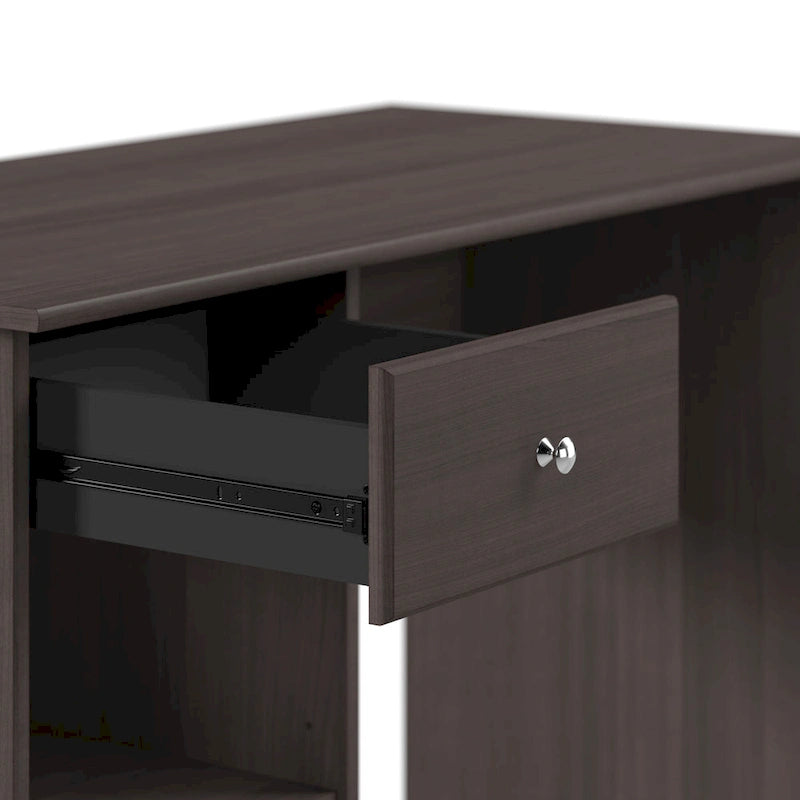 Bureau d'ordinateur de 48 W avec rangement pour bureau à domicile – Style transitionnel, tiroir-boîte