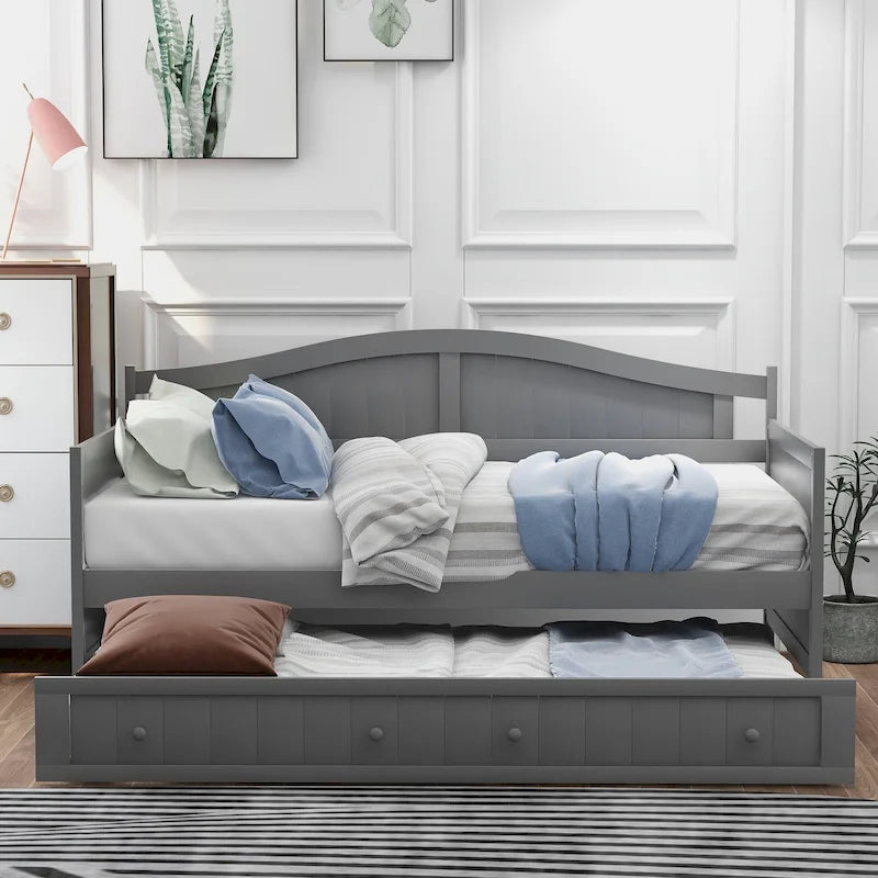 Table de chevet à porte coulissante avec poignées dorées et pieds en bois – Meuble de rangement élégant pour chambre à coucher