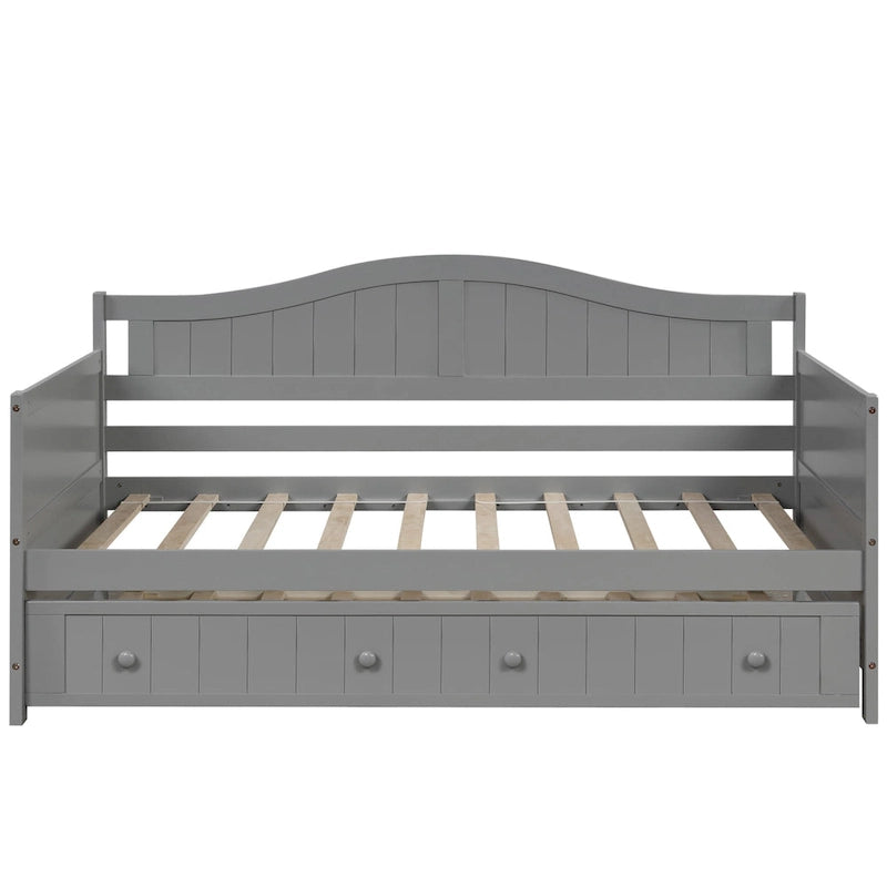 Table de chevet à porte coulissante avec poignées dorées et pieds en bois – Meuble de rangement élégant pour chambre à coucher