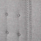 Tête de lit capitonnée en lin avec oreilles – Capitonnage, Clous décoratifs, Plusieurs tailles disponibles