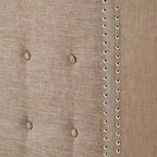 Tête de lit capitonnée en lin avec oreilles – Capitonnage, Clous décoratifs, Plusieurs tailles disponibles